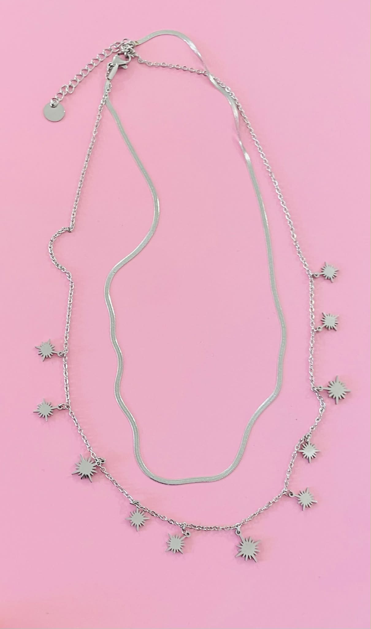 Collier argenté étoiles