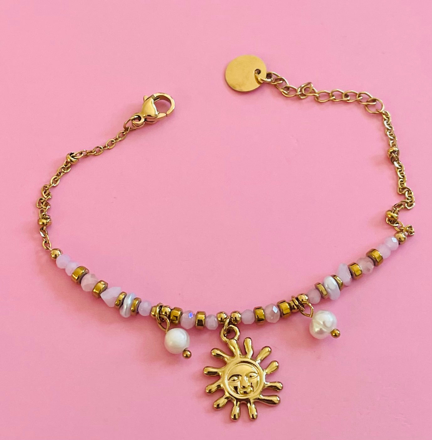 Bracelet doré soleil