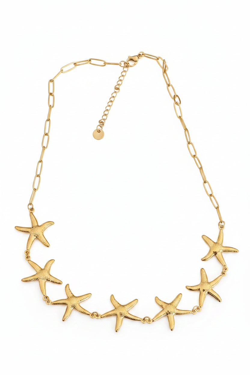 Collier doré étoiles de mer ✨