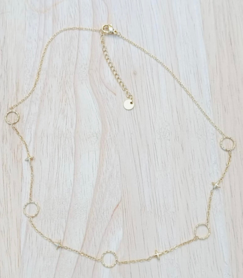 Collier doré étoiles