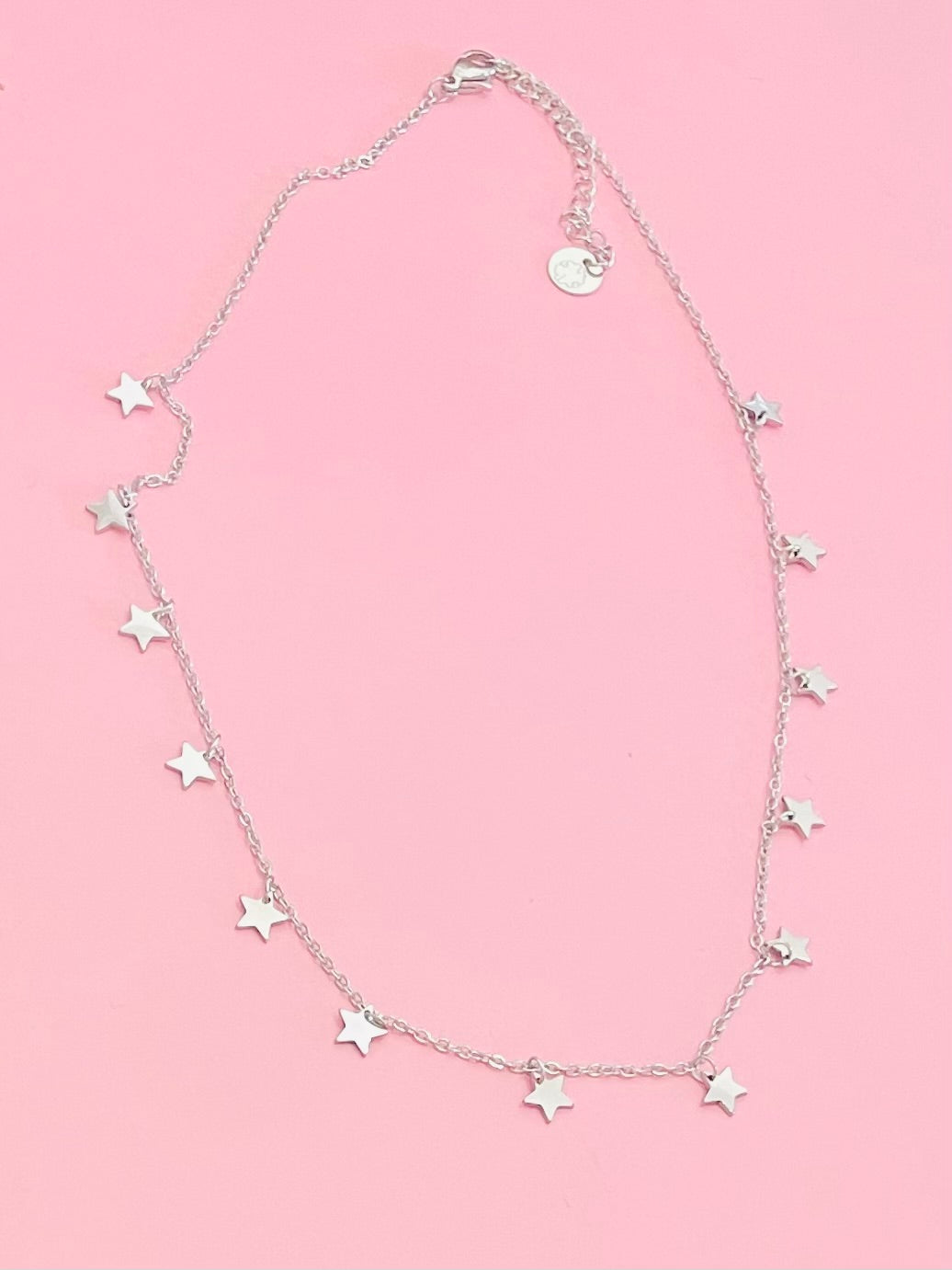 Collier étoiles argentées