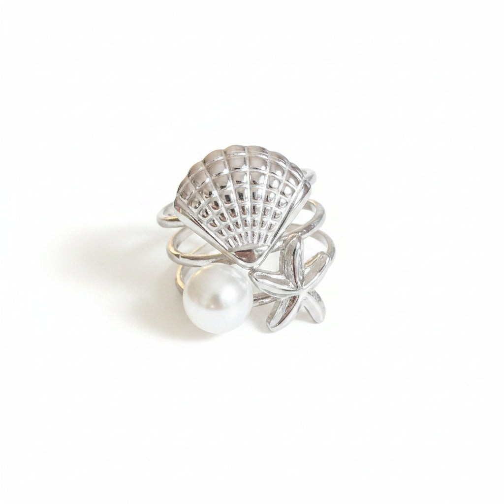 bague argentée mer✨