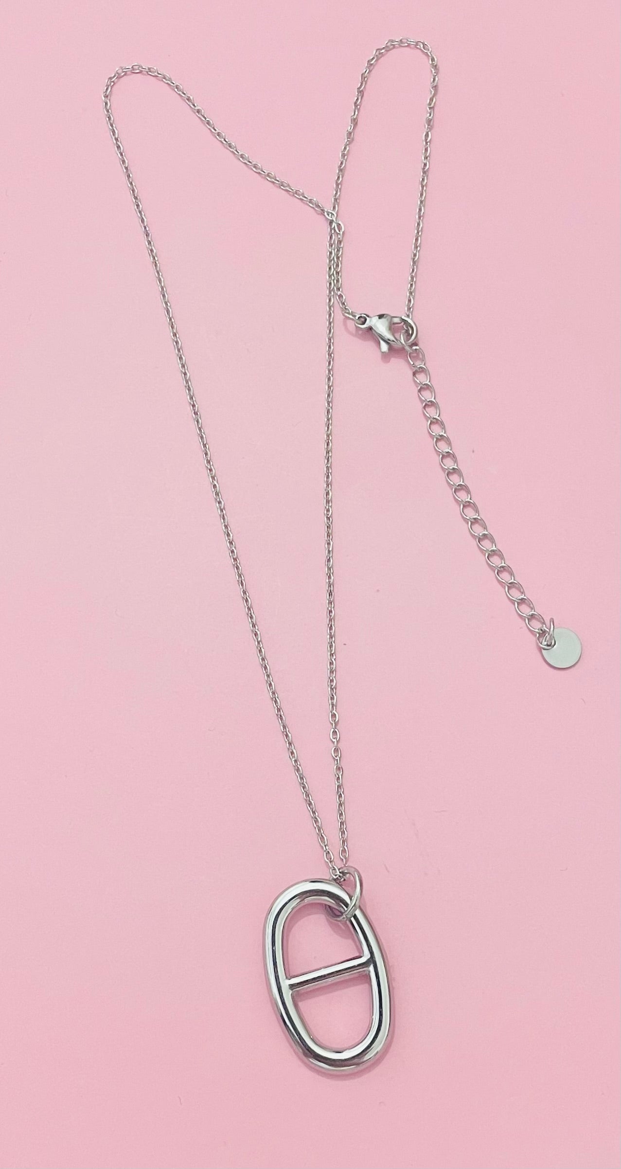 Collier argenté maille marine