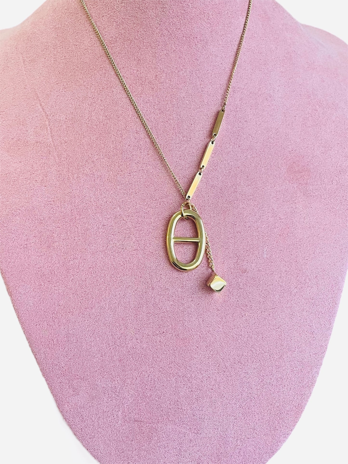 Collier doré maille marine