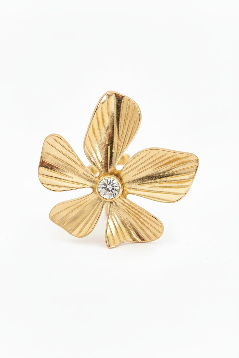 Bague Fleur dorée ✨
