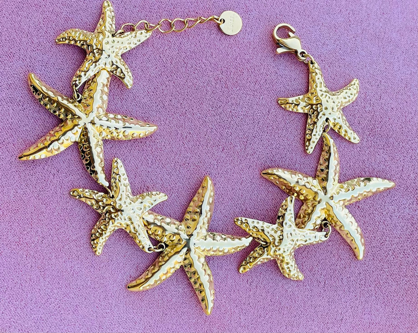 Bracelet doré étoiles de mer