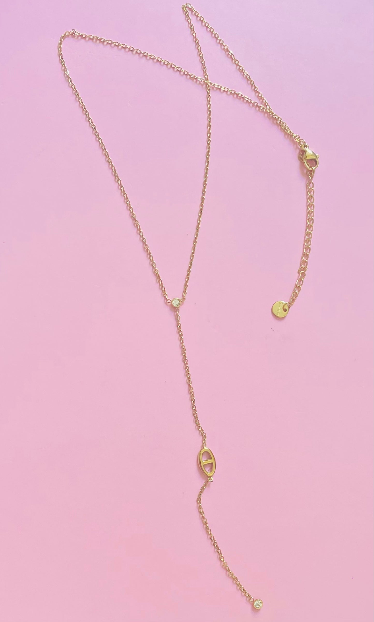 ✨🎀collier y doré mailles marine ✨🎀