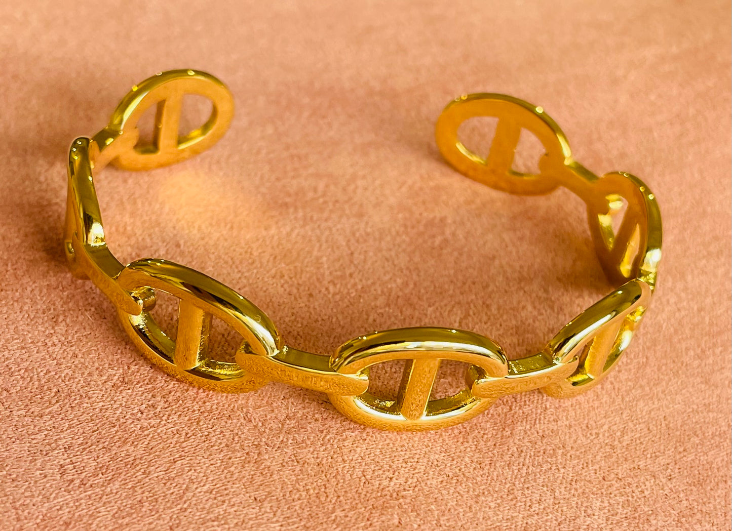 Jonc doré mailles marines