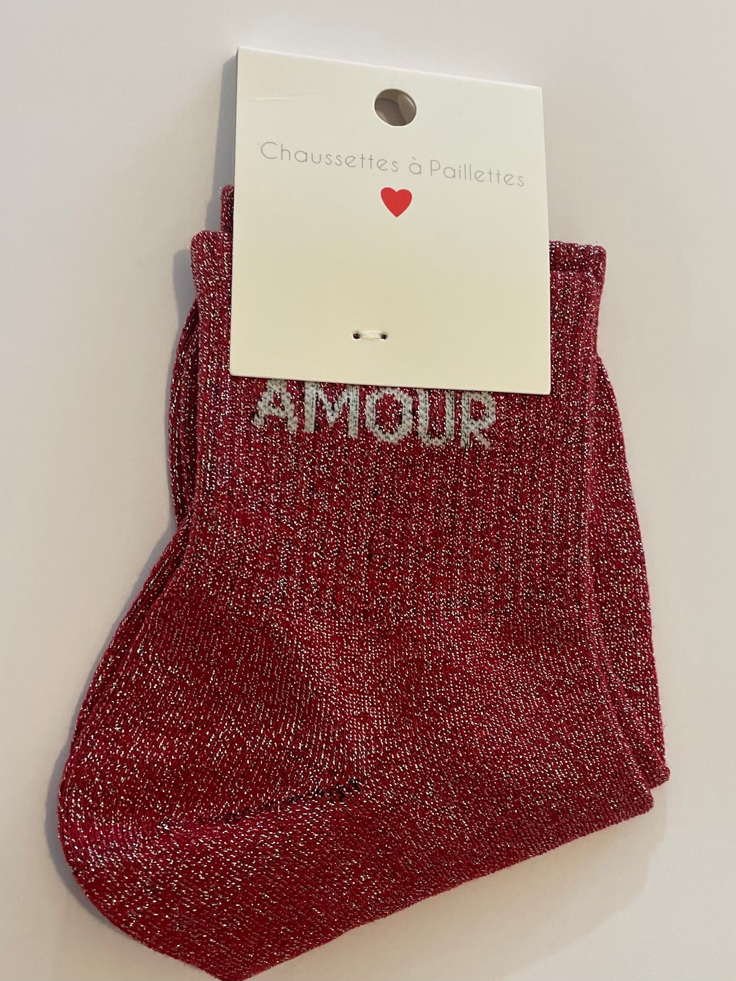 Chaussettes à paillettes Amour⭐️