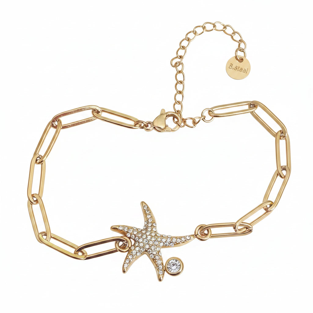 Bracelet doré étoile de mer