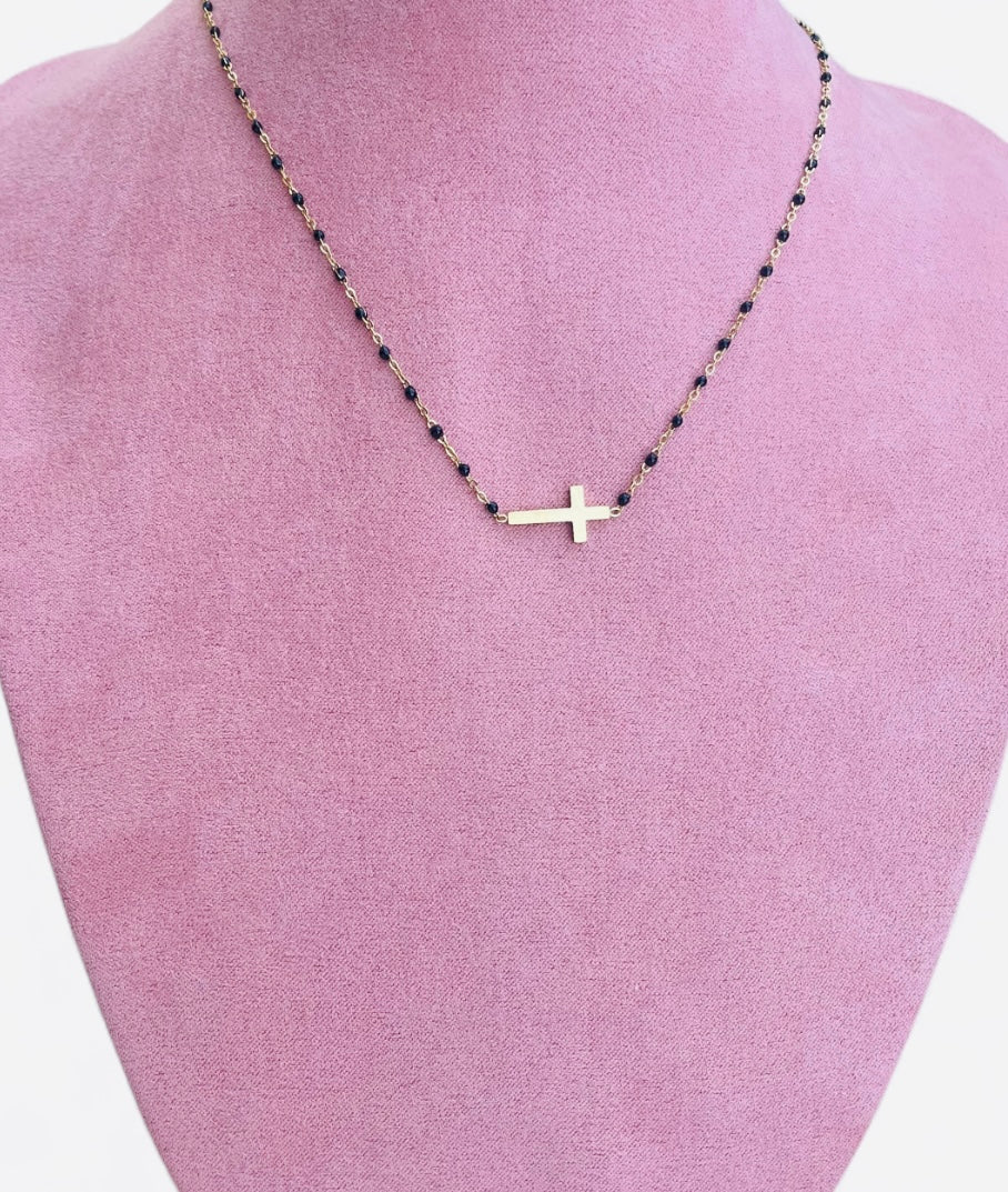 Collier doré émail