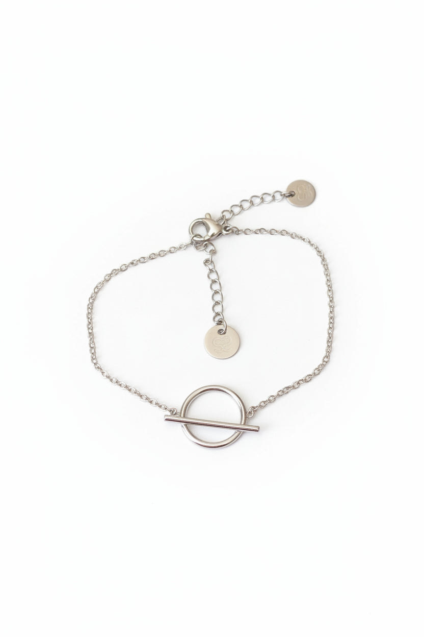 bracelet argenté toggle✨