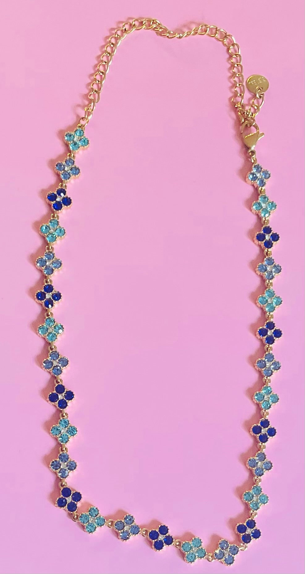 🎀✨collier doré princesse bleu✨🎀