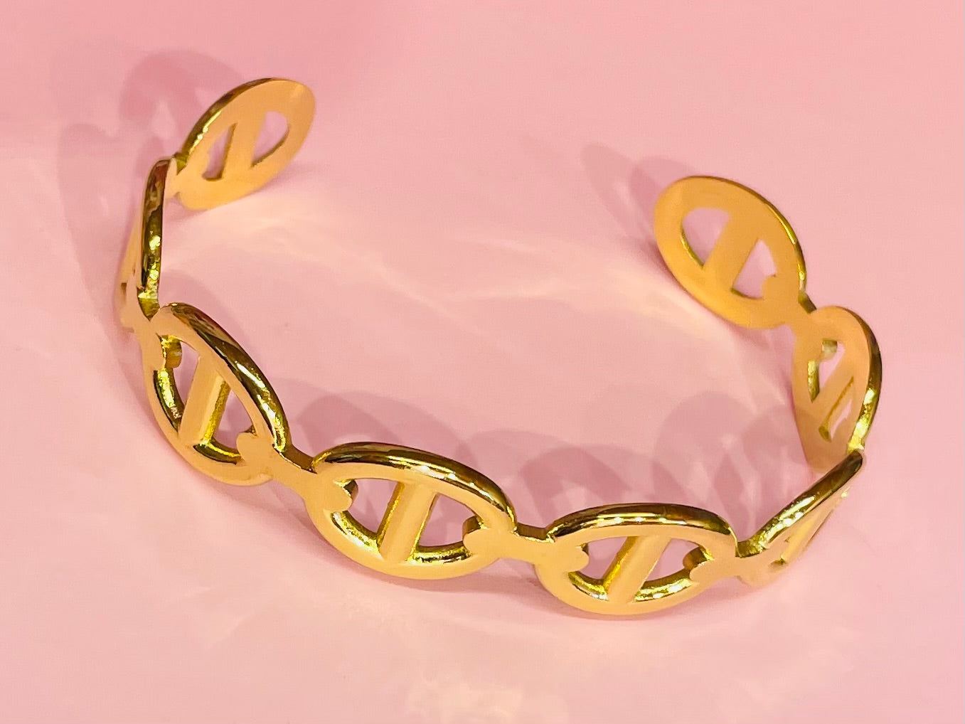 Jonc doré ouvert 🎀✨