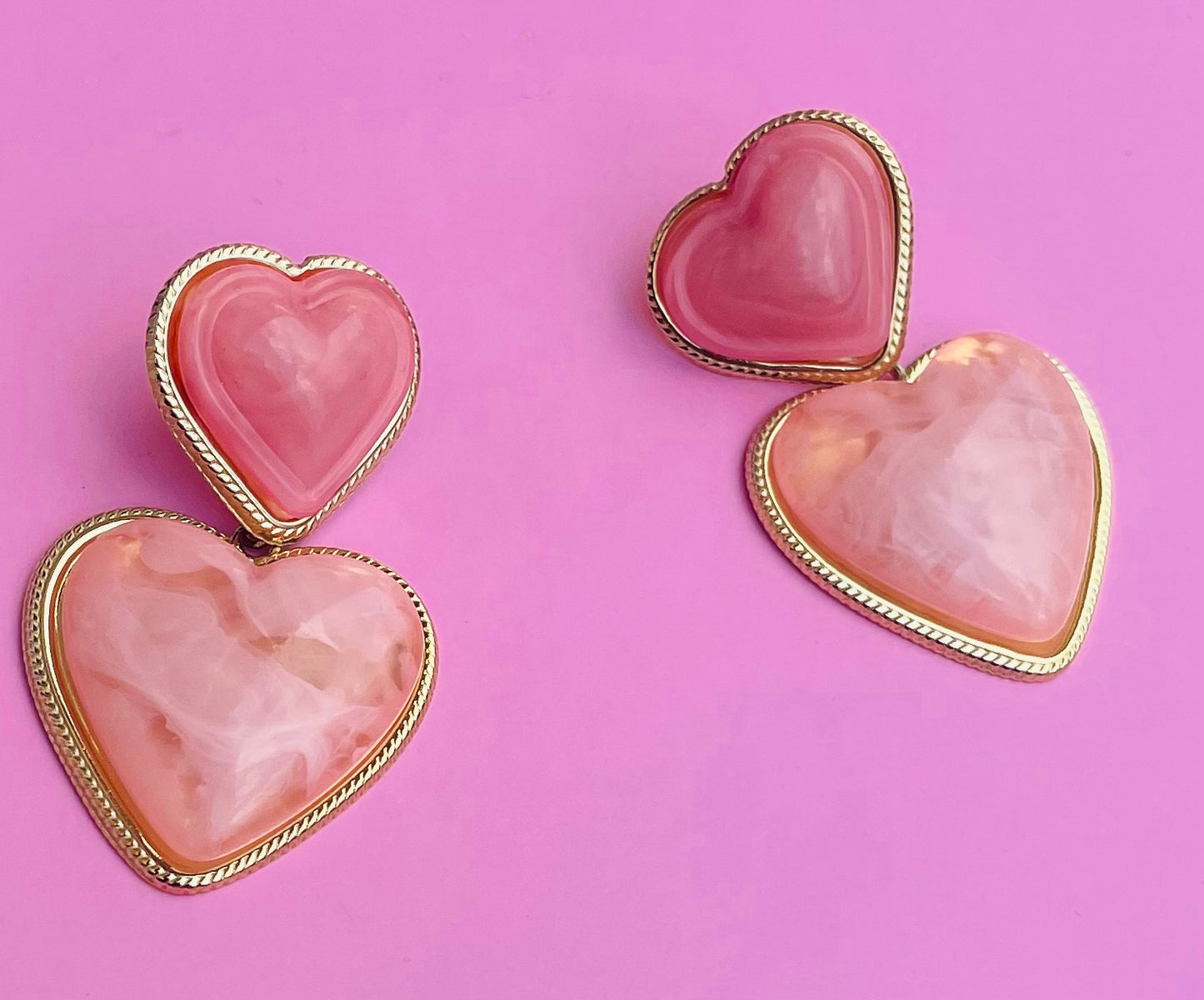🎀Boucles d’oreilles doréescœurs ✨