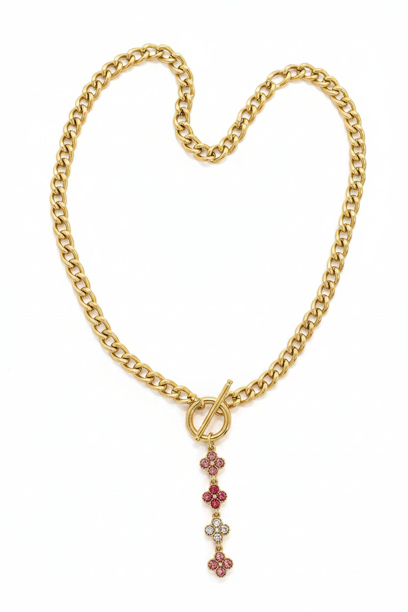 Collier doré princesse rose ✨