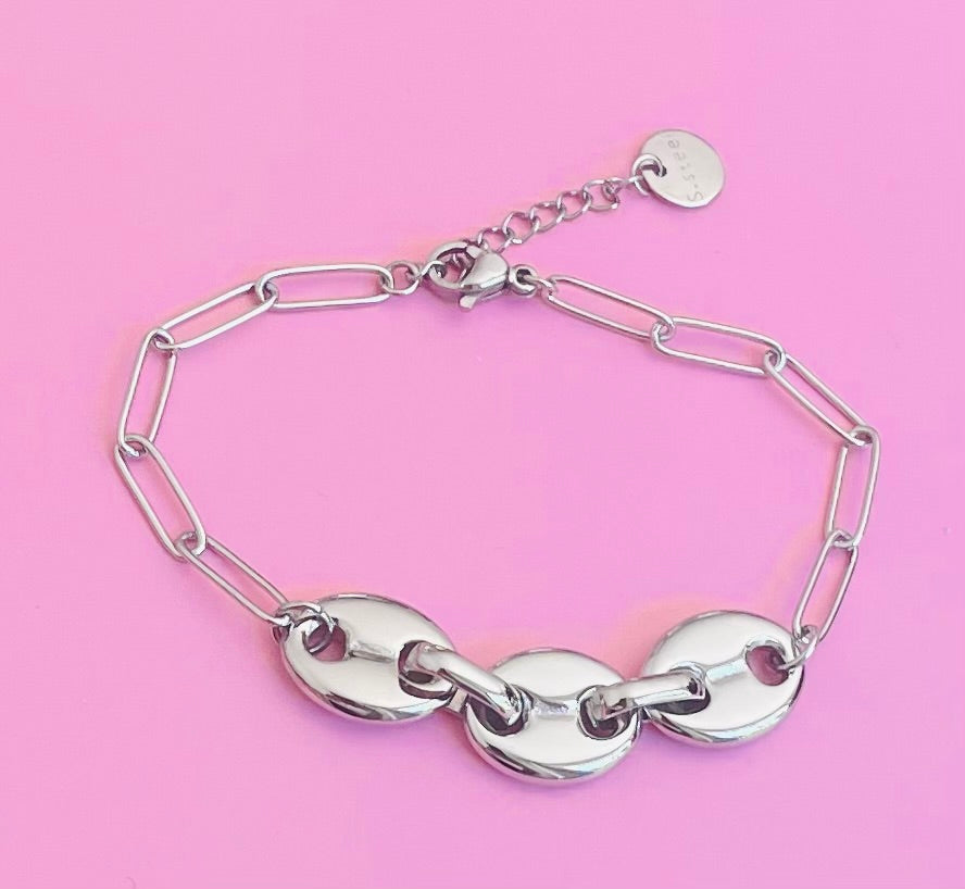 Bracelet argenté graines de café ✨🎀