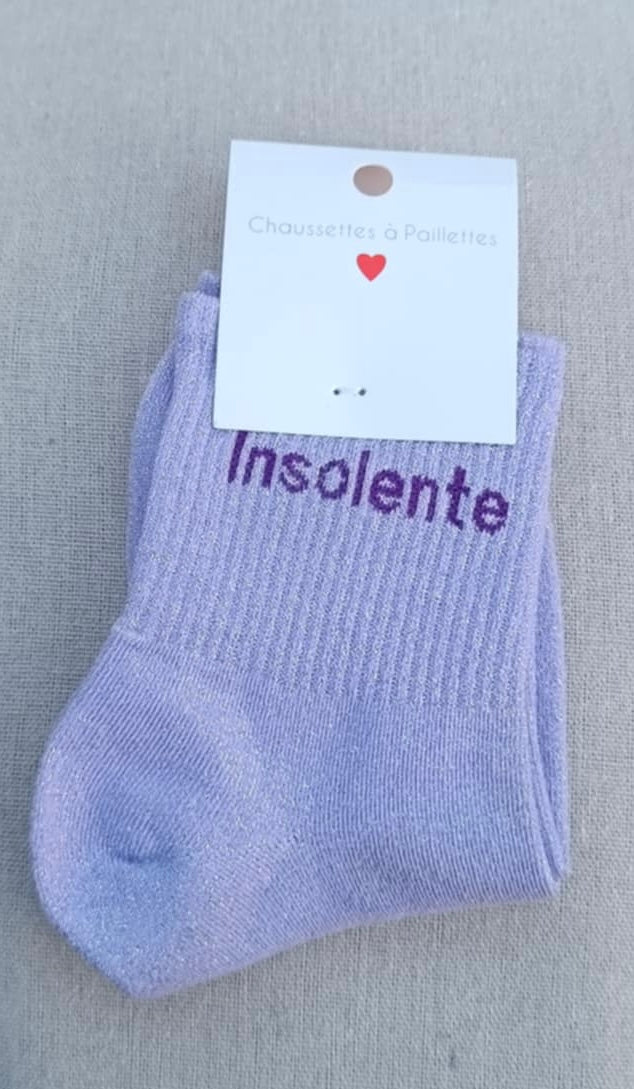 Chaussettes insolente à paillettes
