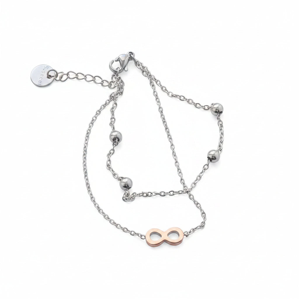 bracelet double argenté infini ✨