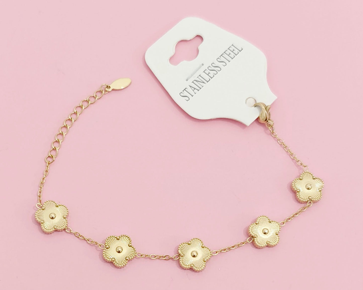 Bracelet doré fleurs 🌸