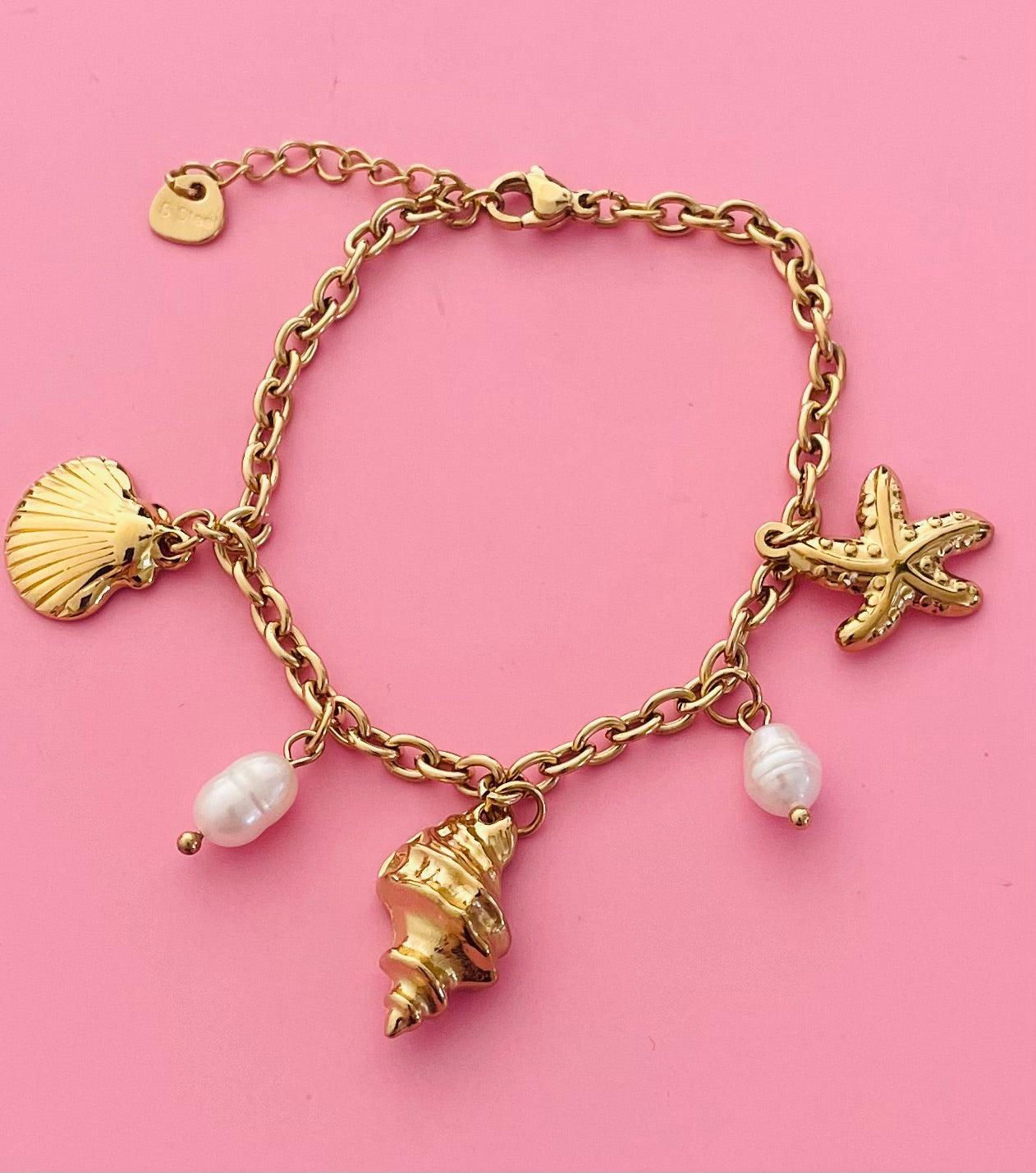 🎀Bracelet doré breloques✨