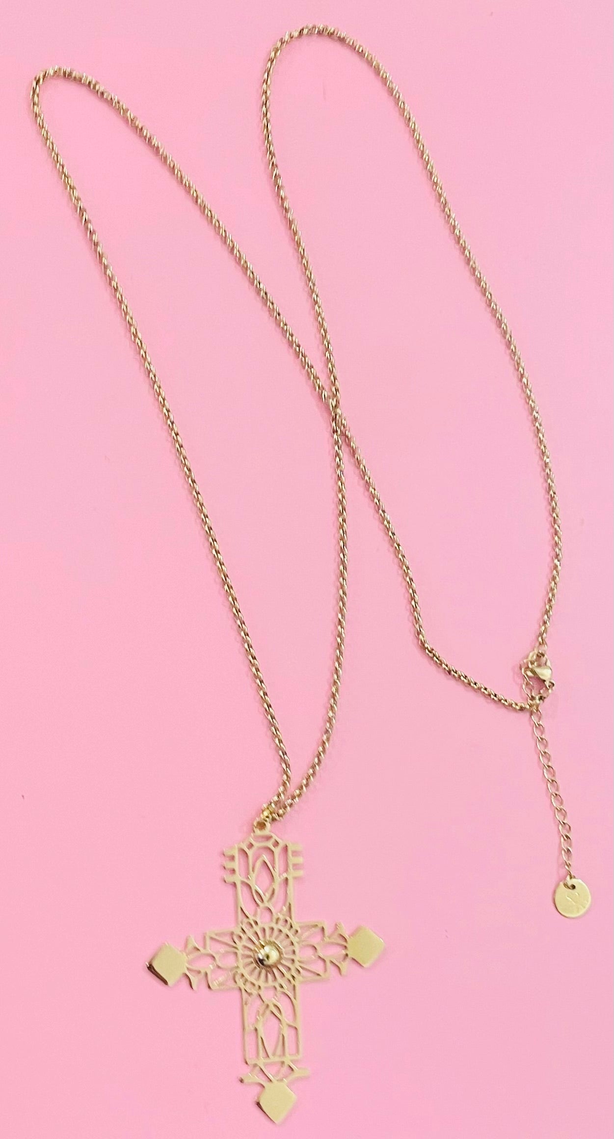🎀Collier doré croix ✨