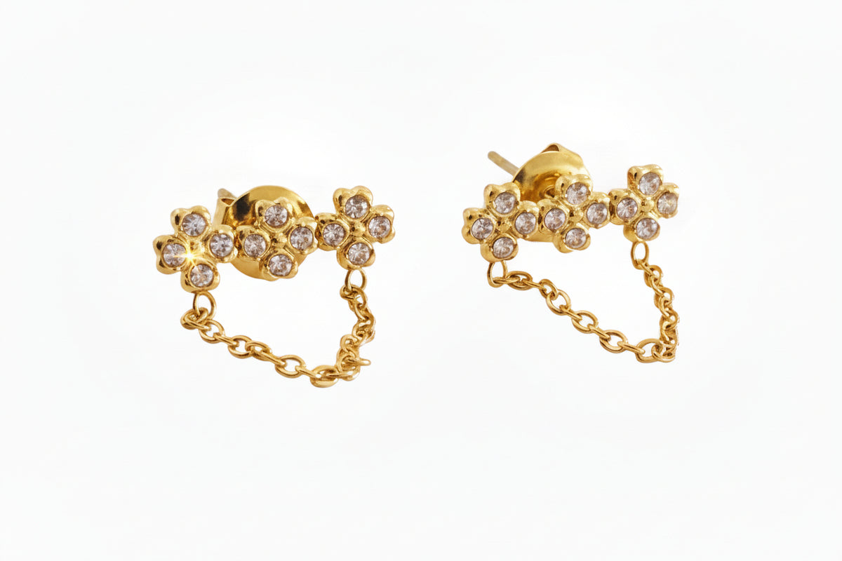 Boucles d’oreilles dorées✨