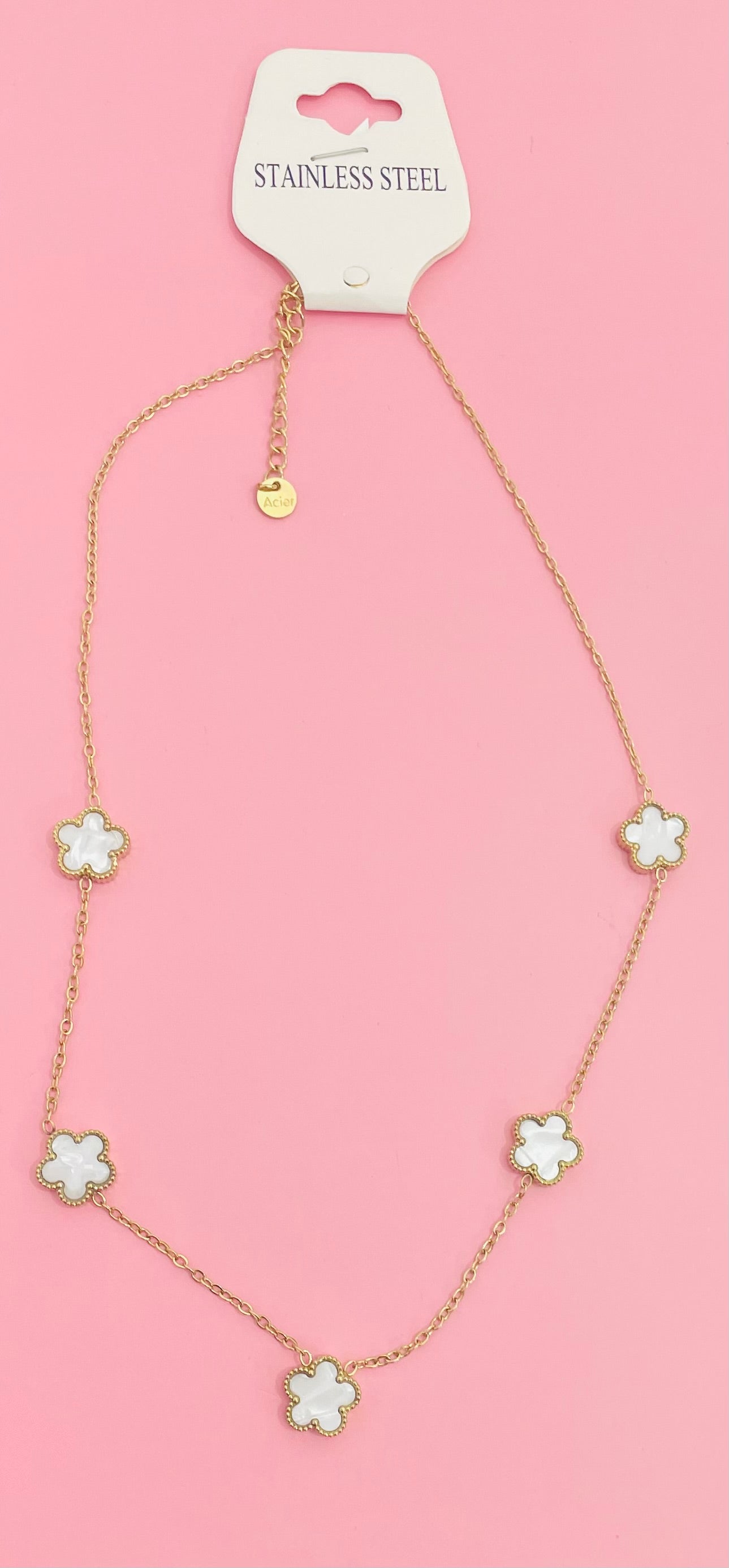 🎀✨Collier doré fleurs ✨🎀