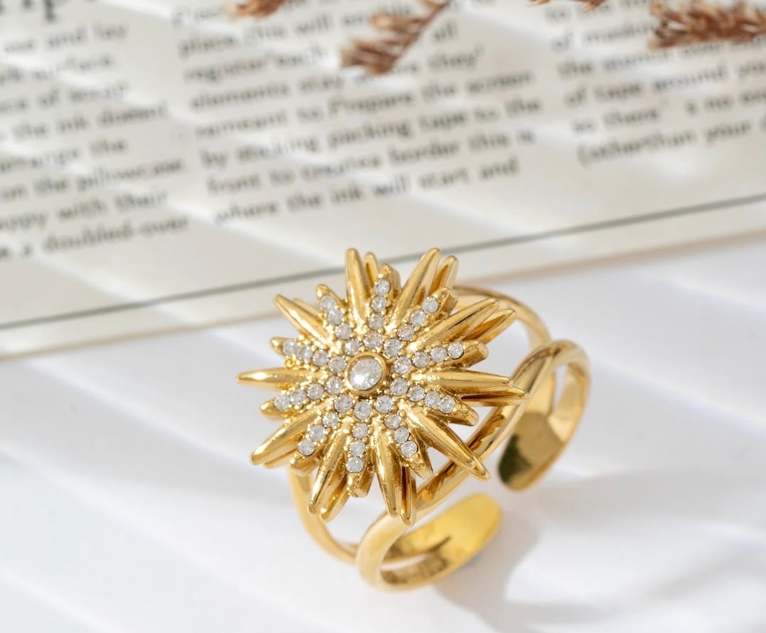 Bague dorée soleil ☀️💕