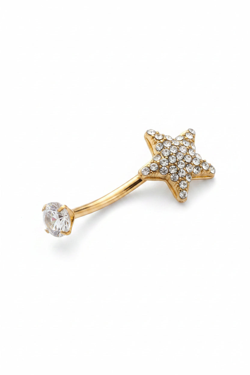 Piercing doré étoile