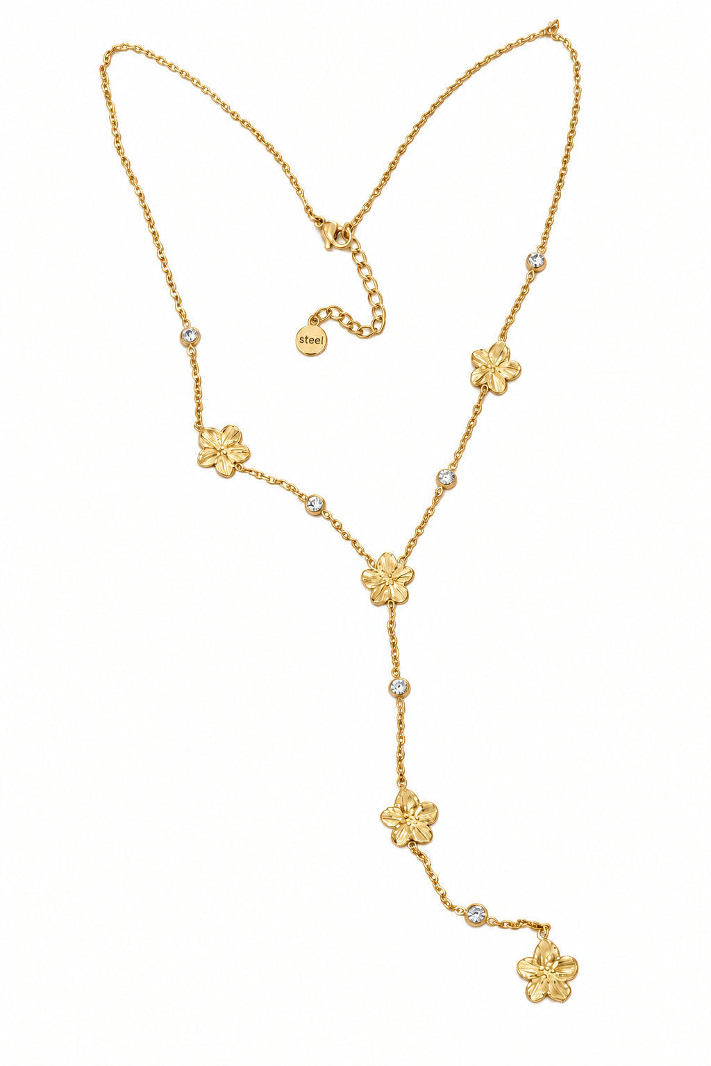 Collier doré fleurs 🩷✨