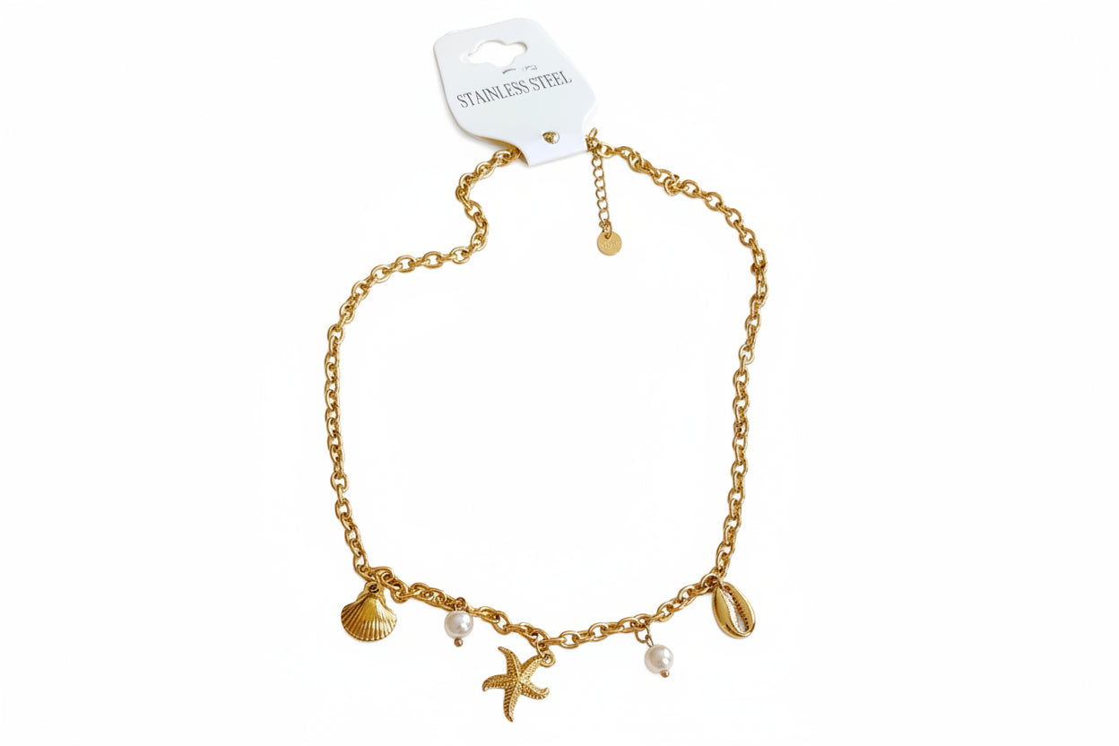 Collier doré mer