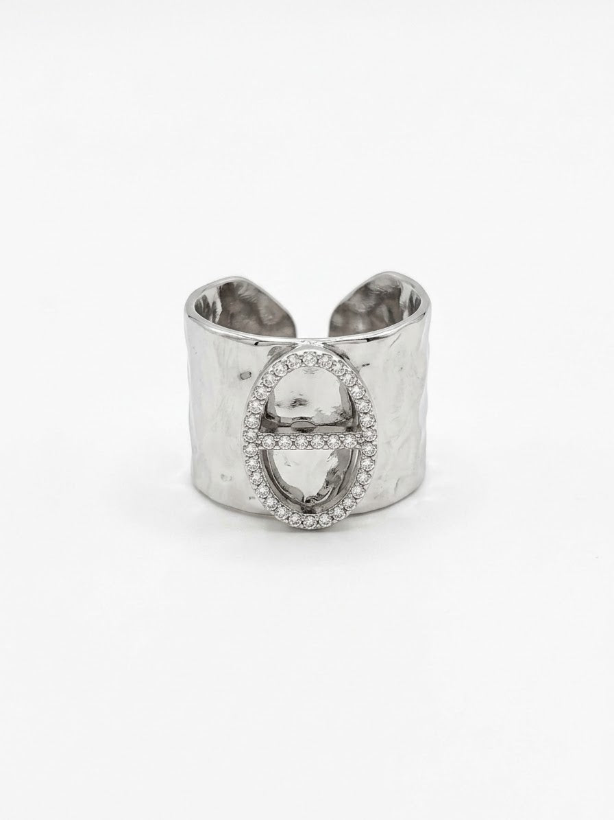 Bague argenté maille marine