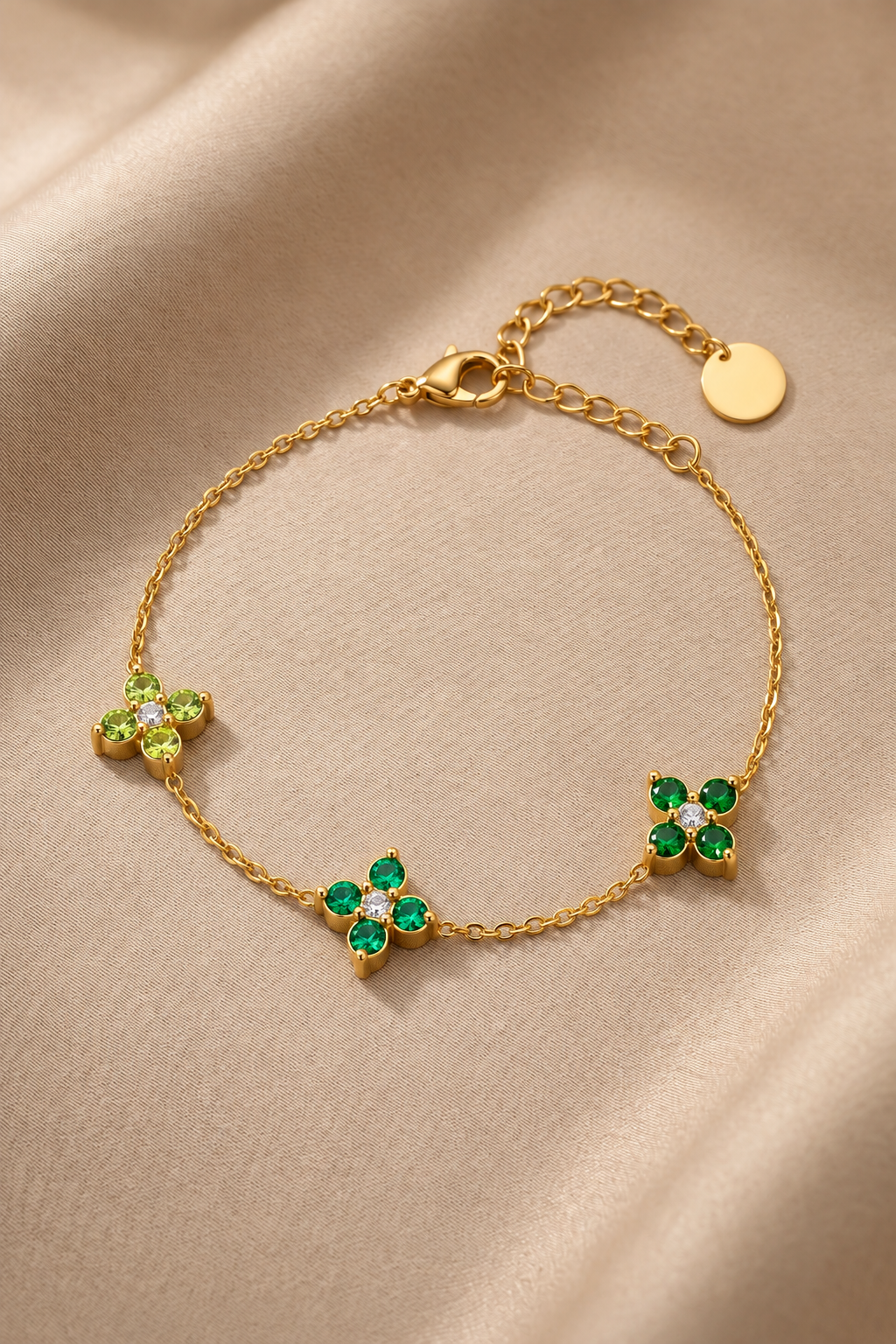 Bracelet doré vert 💕🍂