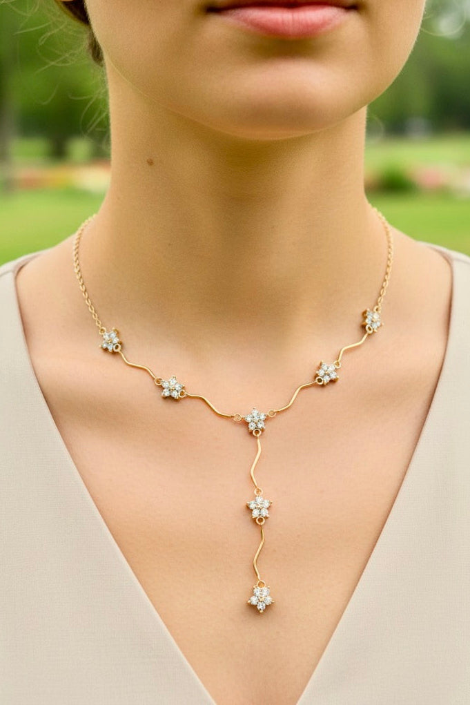 Collier doré fleurs ✨