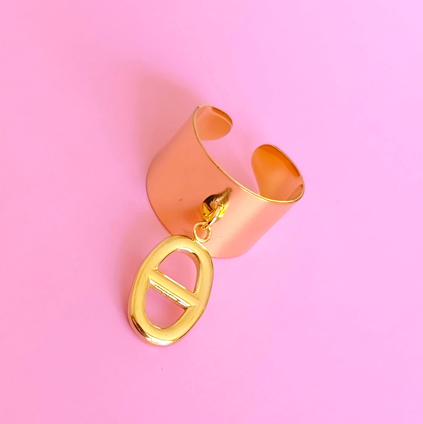 Bague dorée maille marine