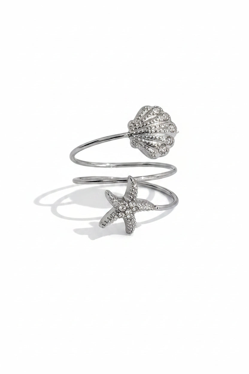 Bague argenté mer