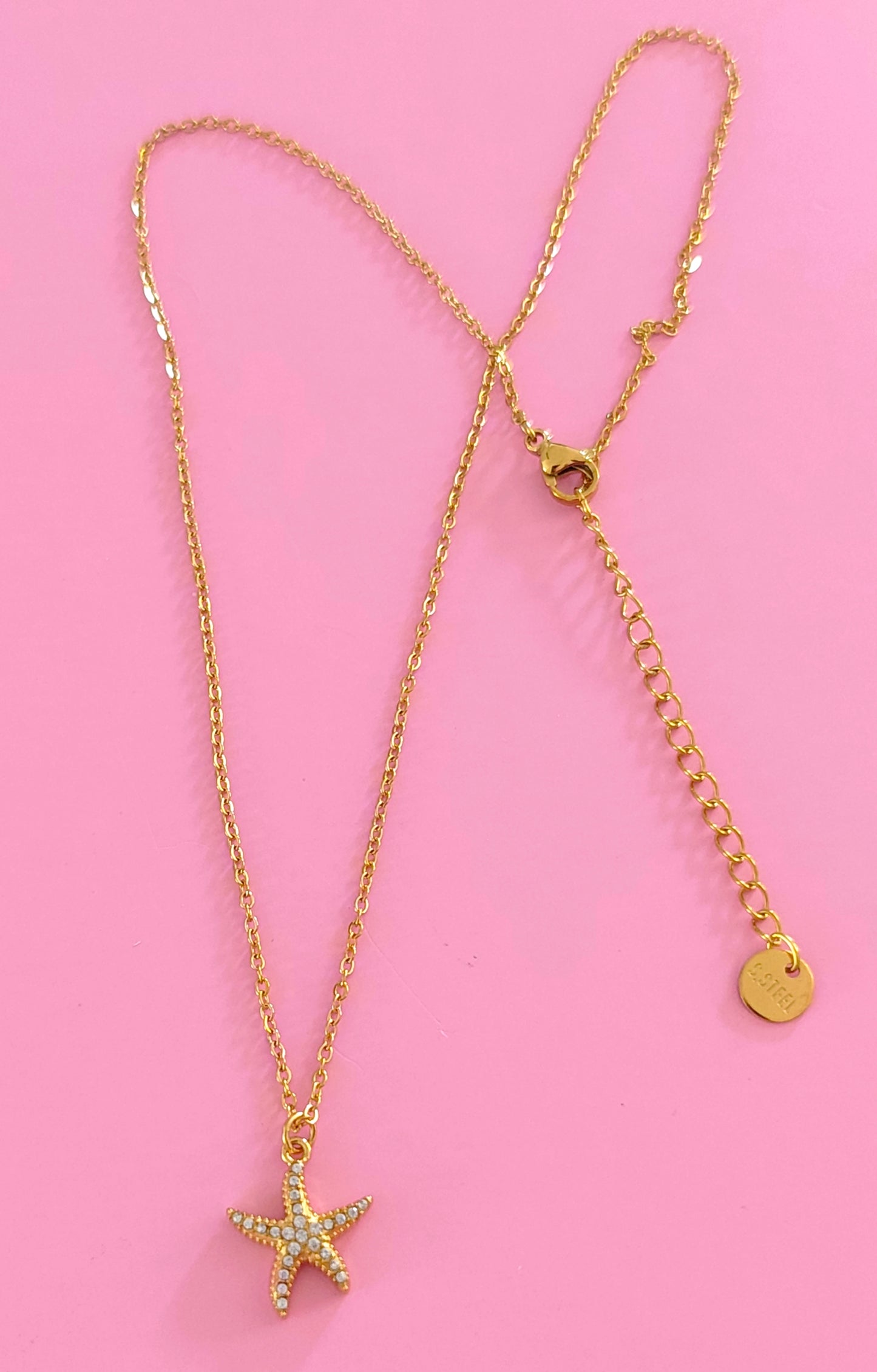 Collier doré étoile de mer