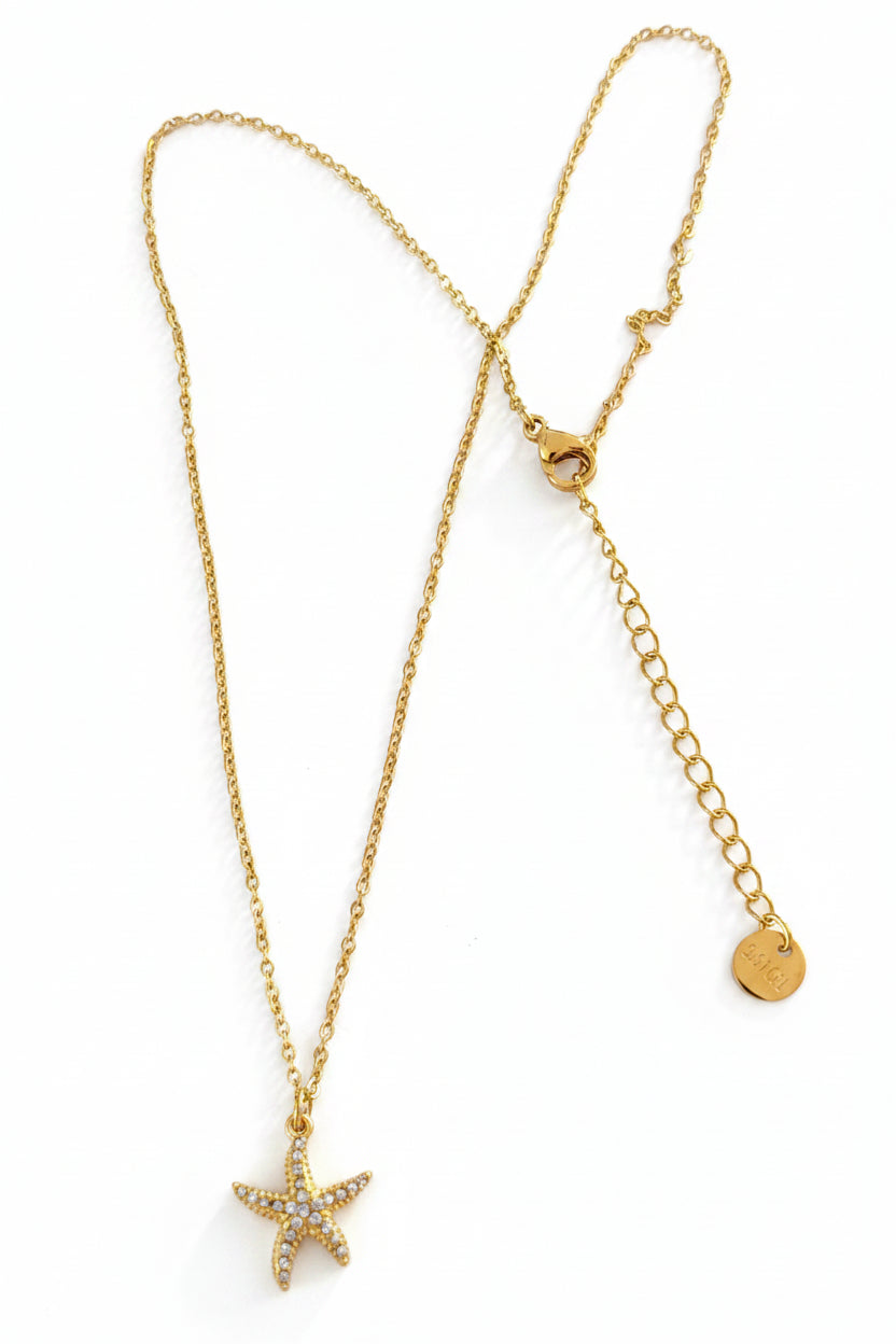Collier doré étoile de mer