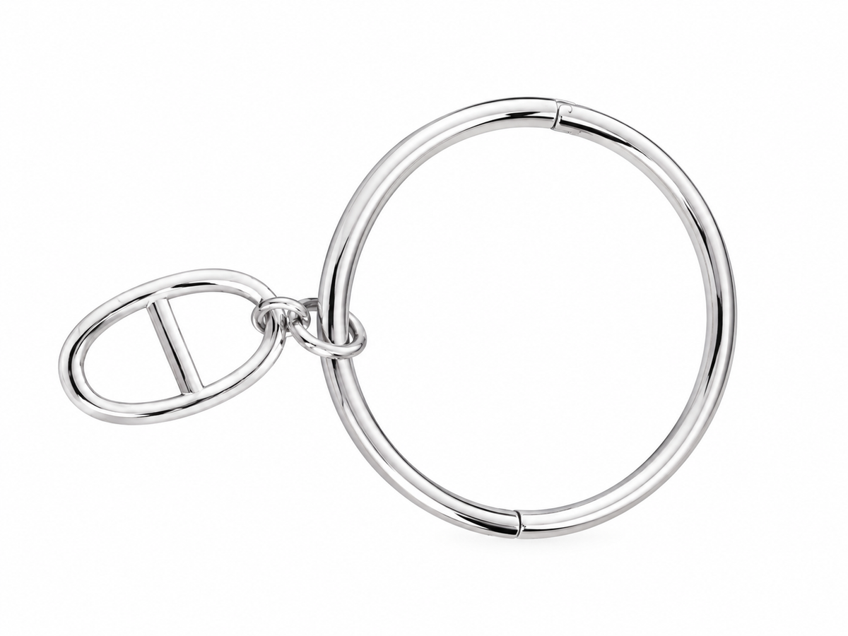 Jonc argenté maille marine