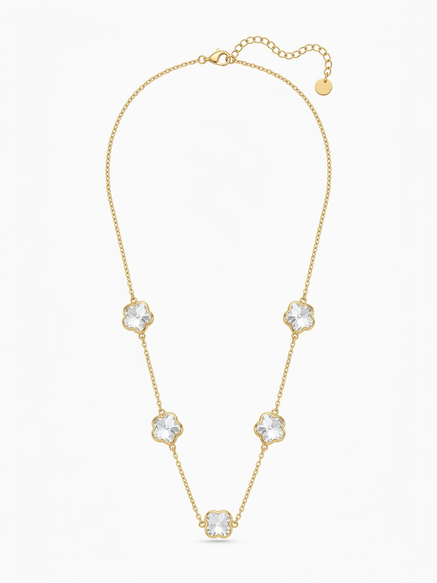 Collier doré blanc