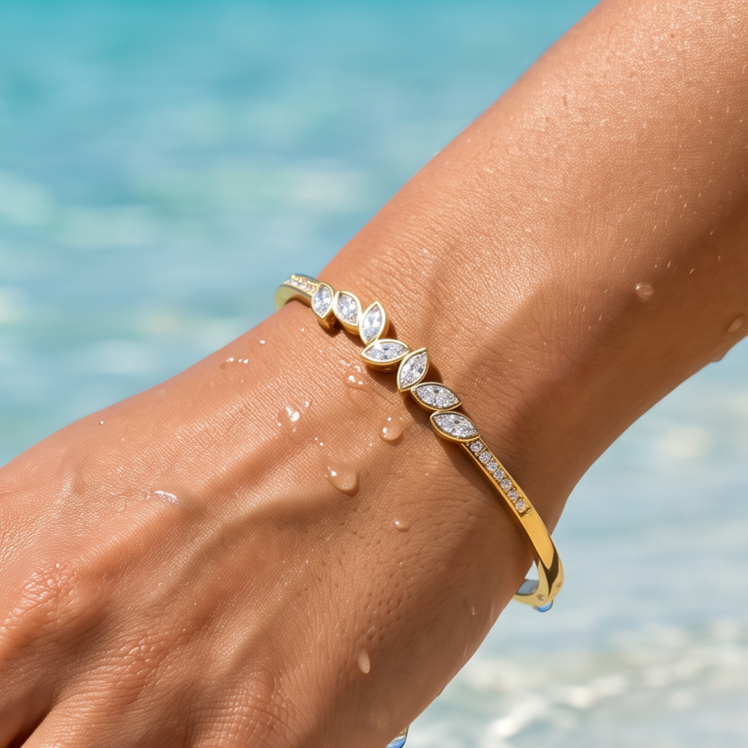Bracelet Jonc doré 🩷✨