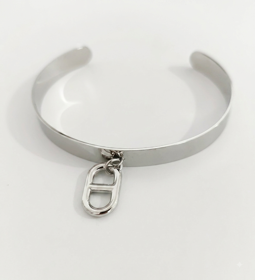 Jonc argenté maille marine