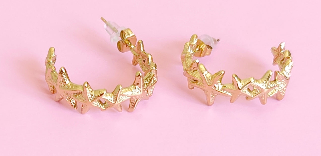 Boucles d'oreilles étoiles de mer