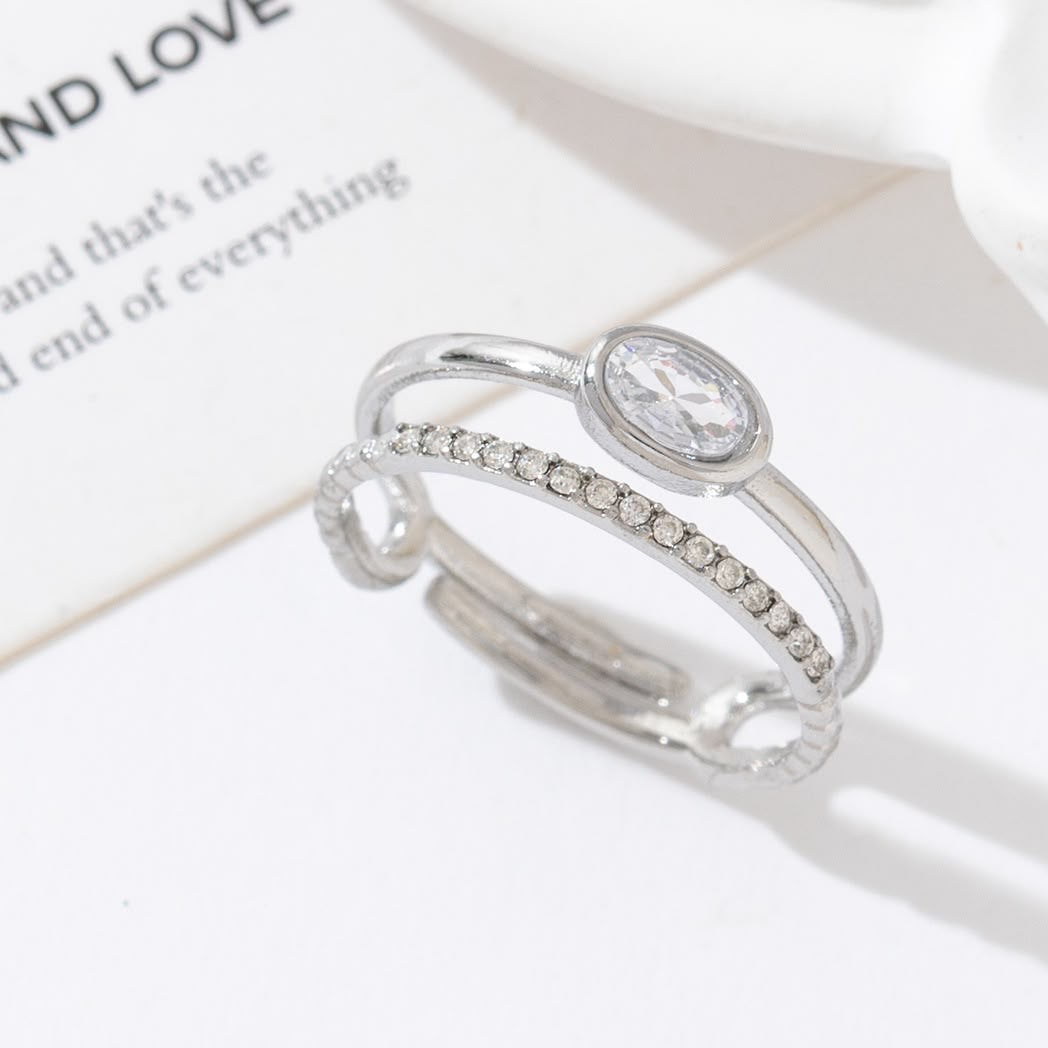 Bague argentée