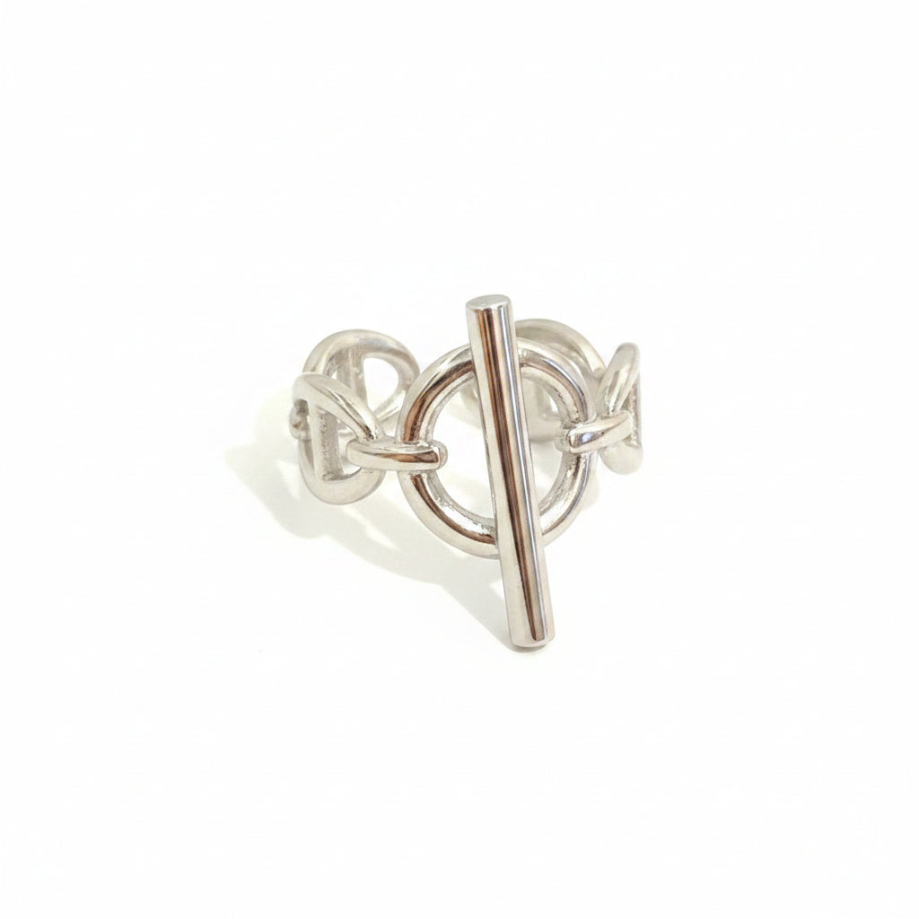Bague argenté toggle