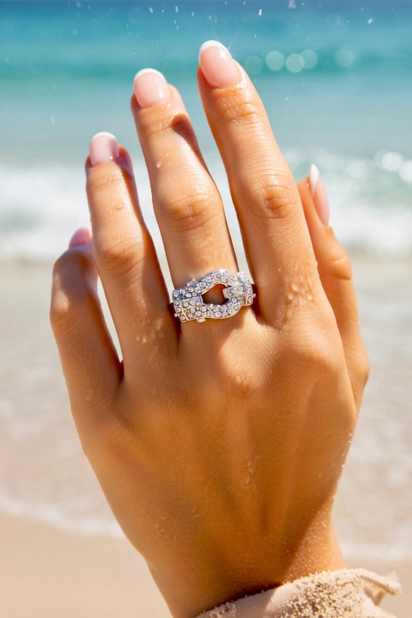 Bague argenté tendance