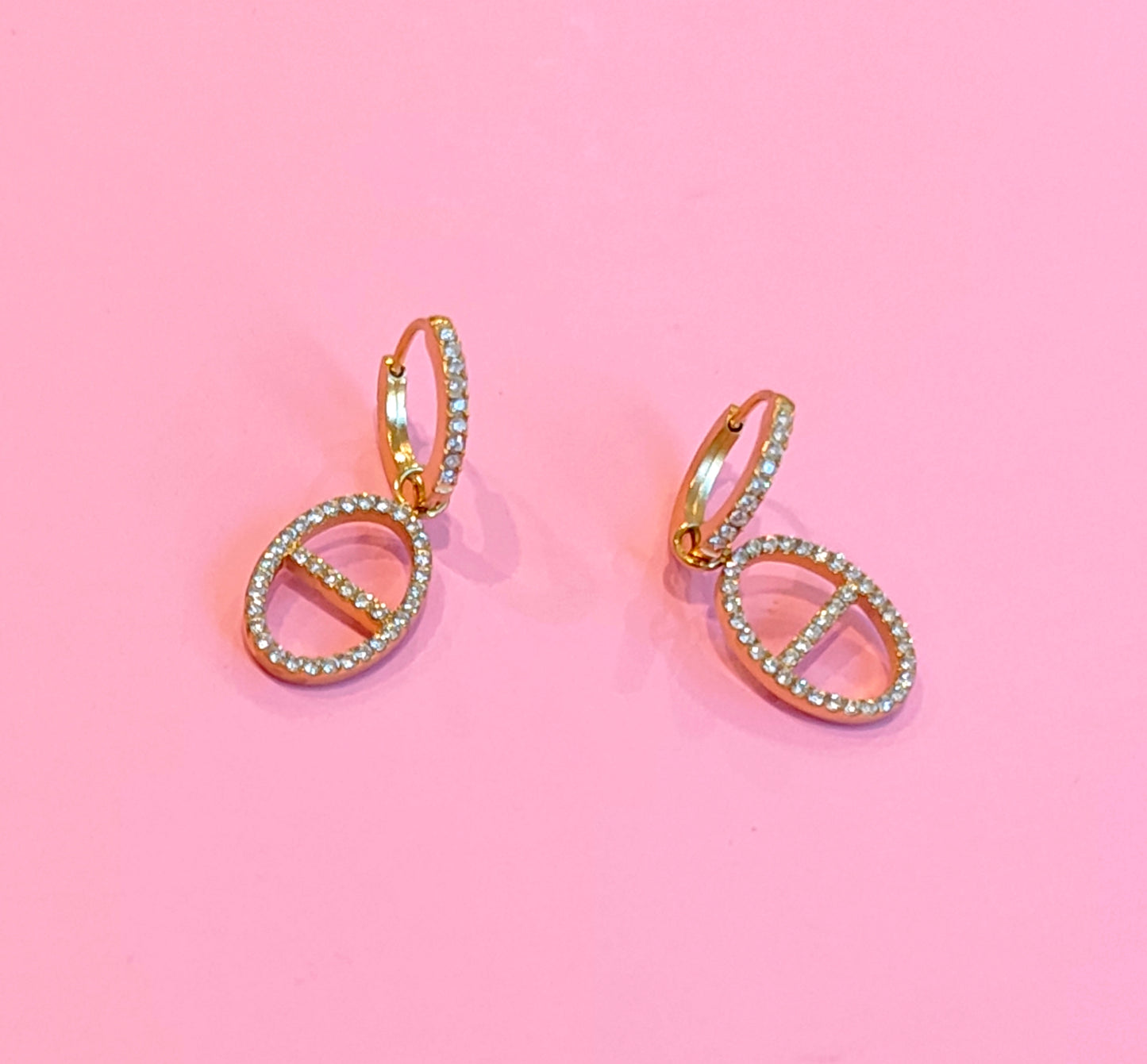 Boucles d'oreilles mailles marine