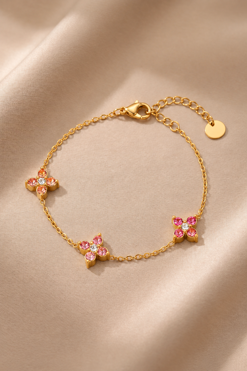 🌸Bracelet doré rose ✨