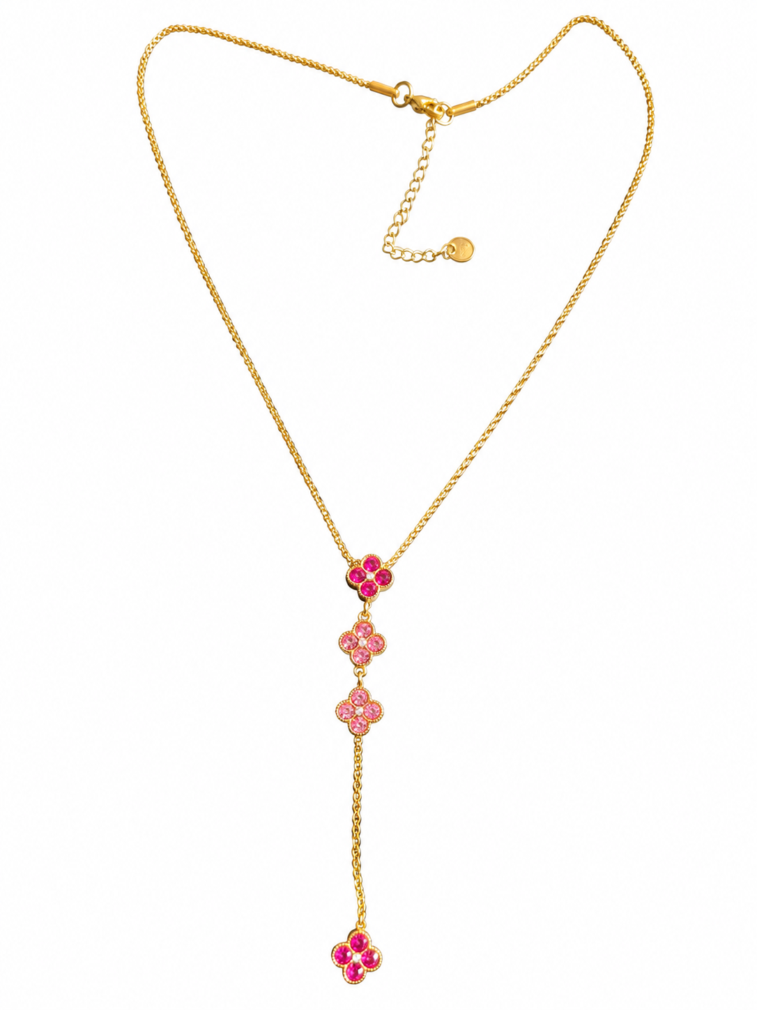 Collier doré fleurs
